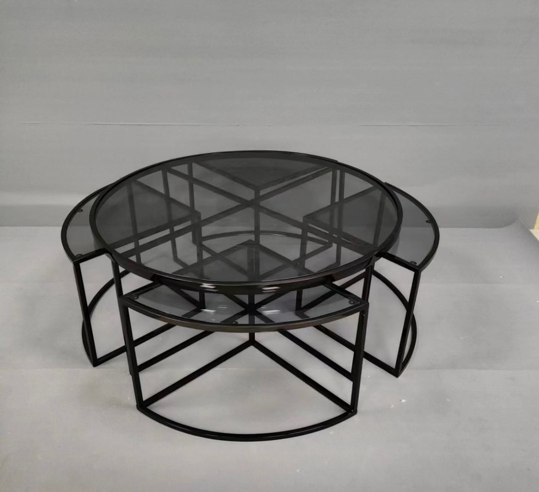 Black Smoked Table Set