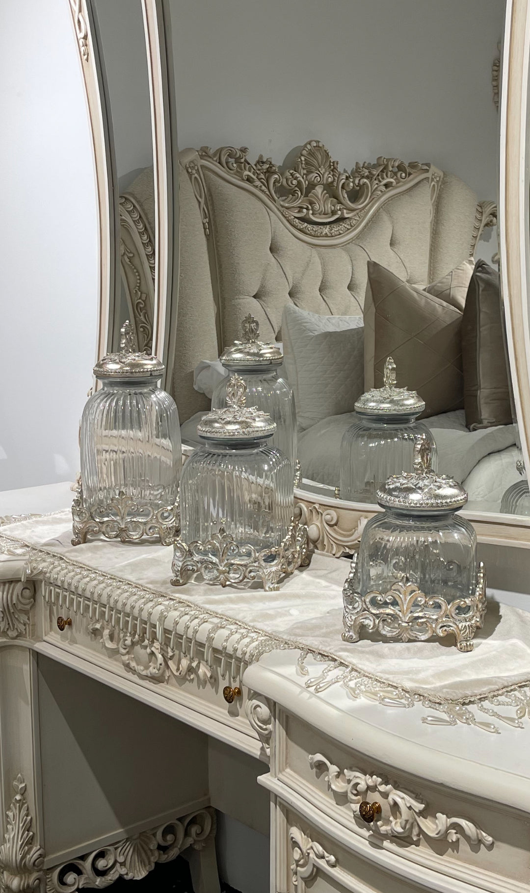Victorian Champagne Glass Jars