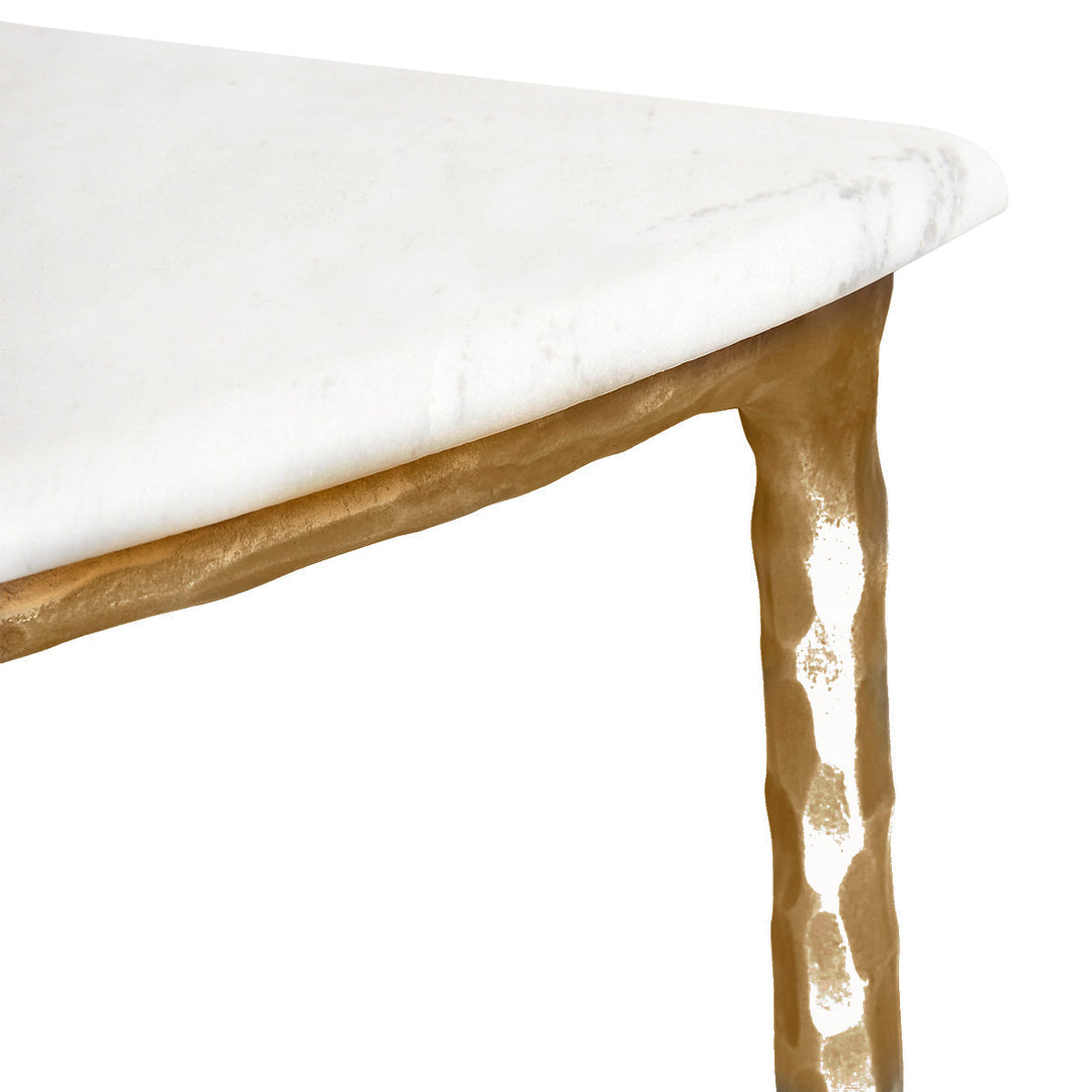 Heston Marble Demilune Table