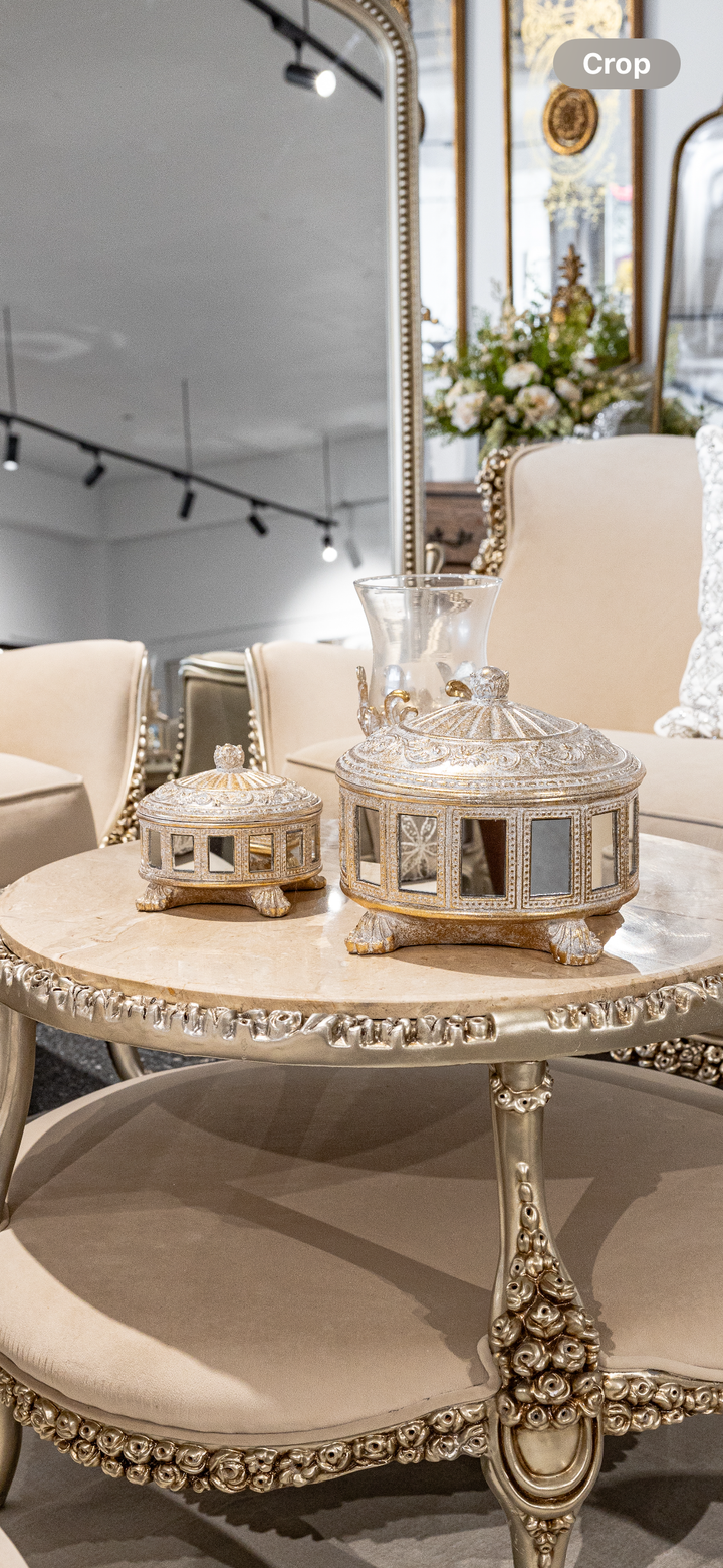 Champagne Mirror Storage Box’s