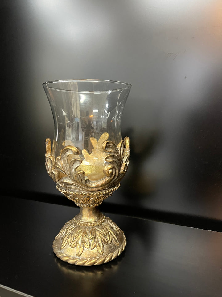 Victorian Gold Single Candle Holder