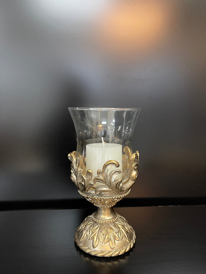 Victorian Gold Single Candle Holder