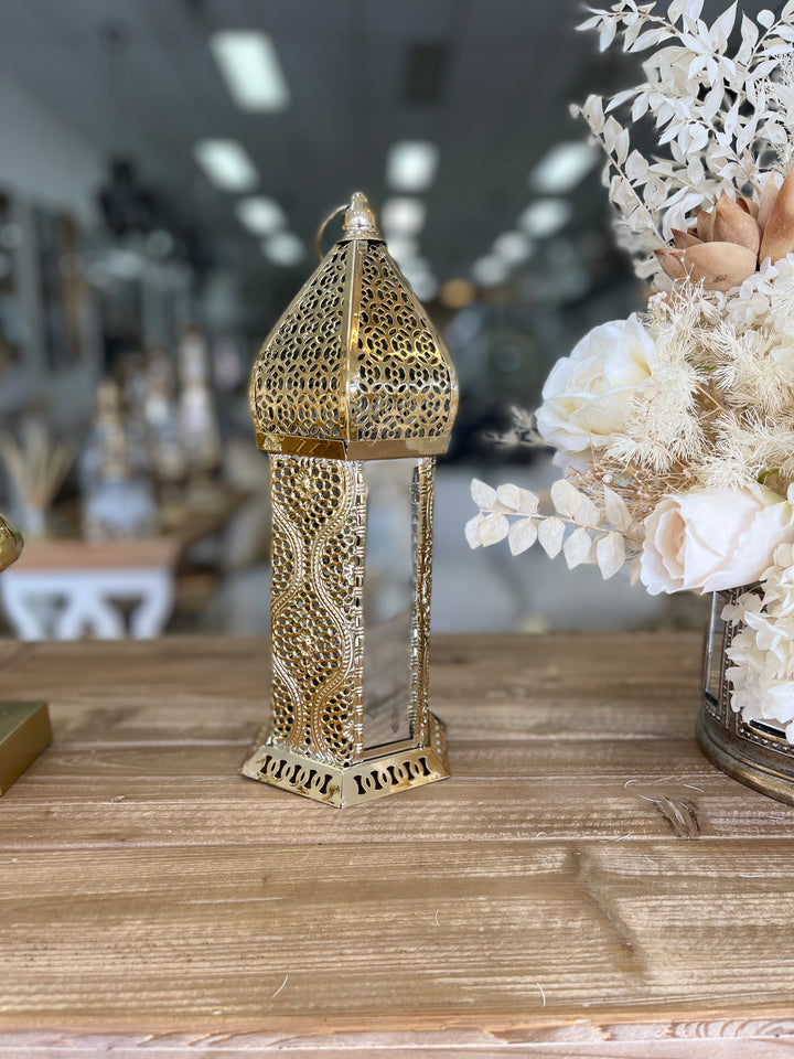 Golden Light Up Lantern - Small