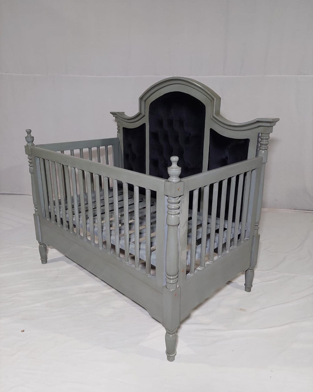 The Charcoal Elegance Grand Baby Cot