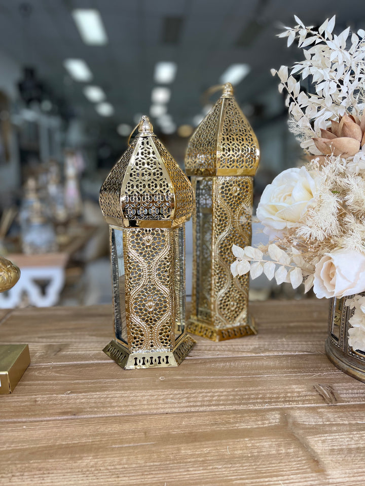 Golden Light Up Lantern - Small