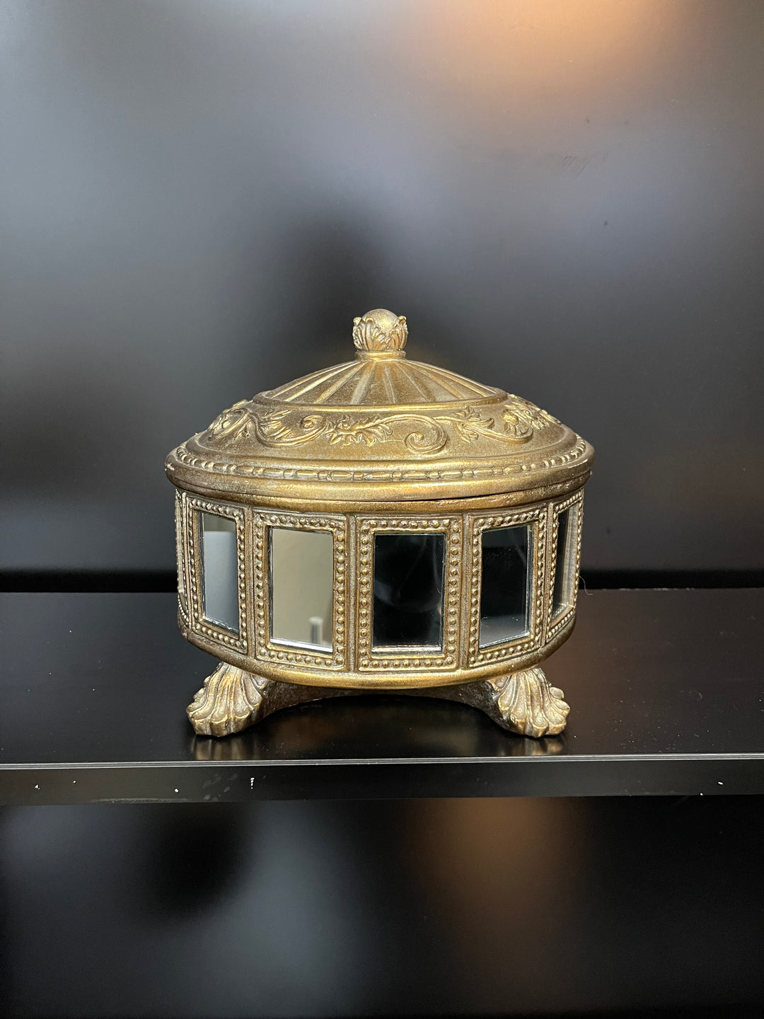 Golden Mirror Storage Box’s