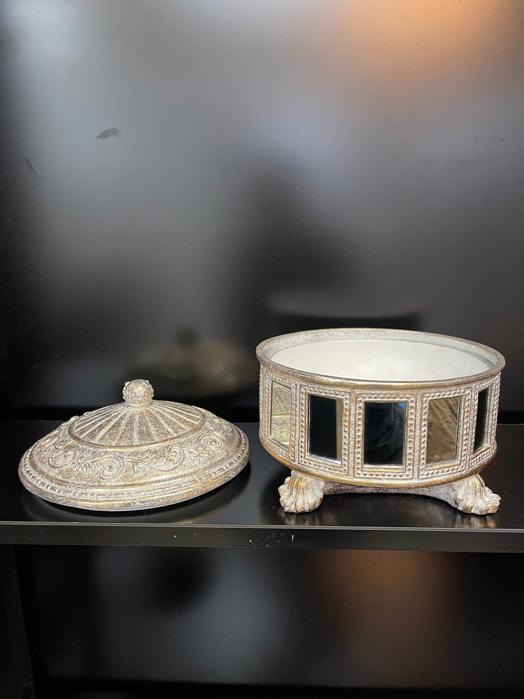 Champagne Mirror Storage Box’s