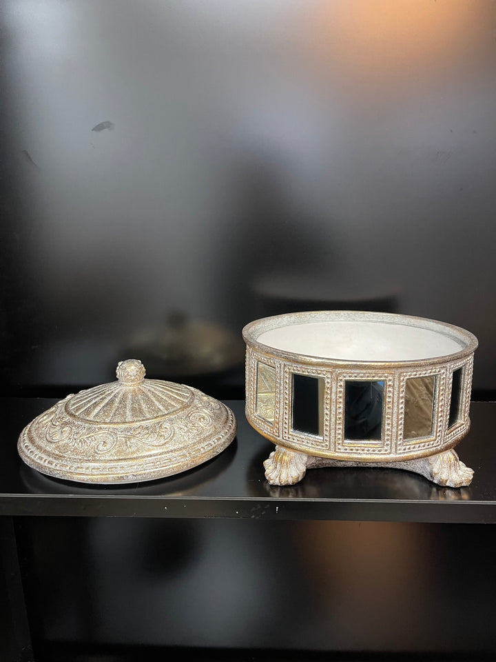 Champagne Mirror Storage Box’s