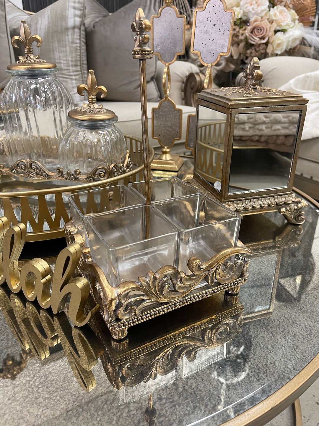 Golden Serving Platter