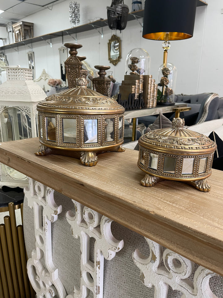 Golden Mirror Storage Box’s