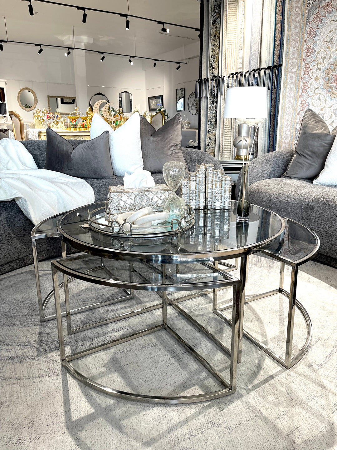 Silver Smoked Coffee Table