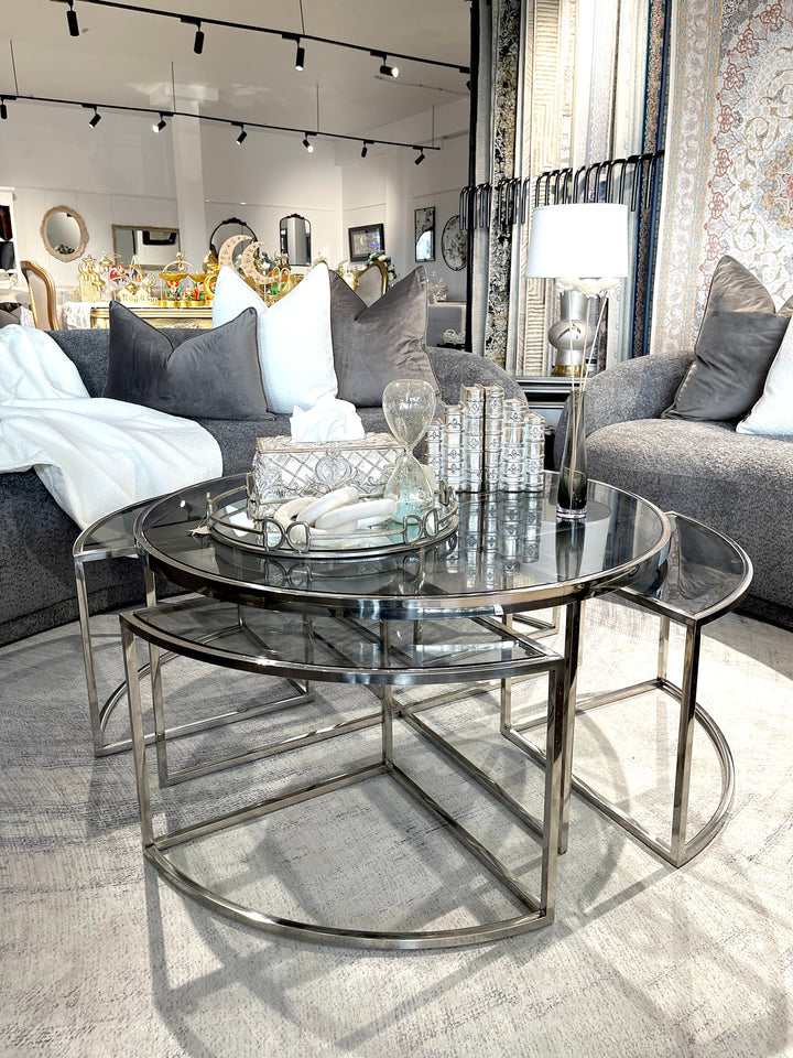 Silver Smoked Coffee Table