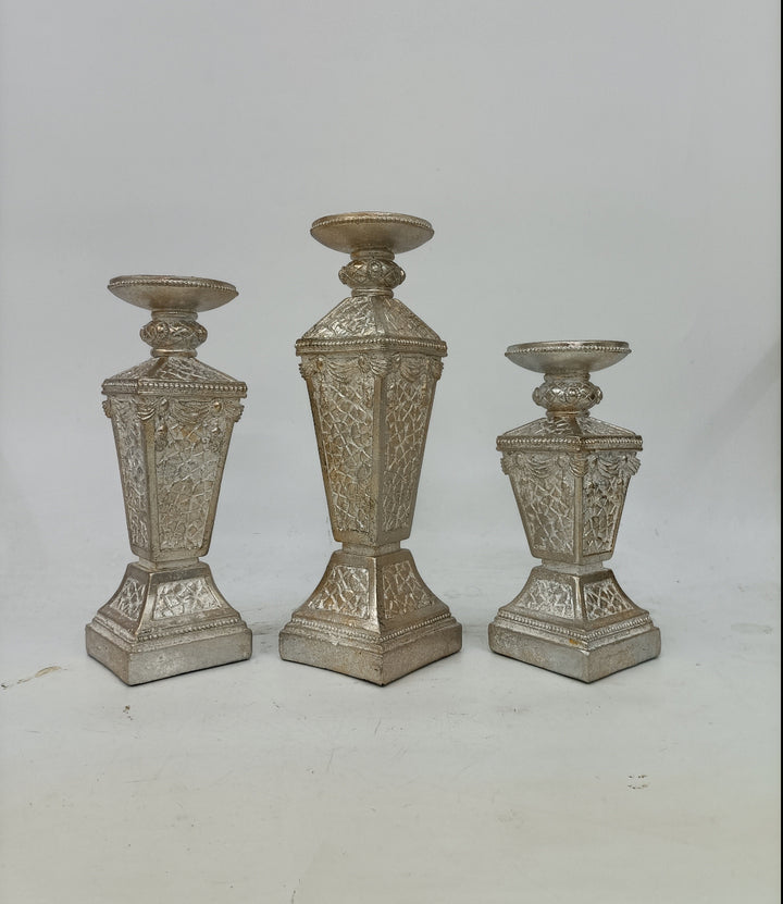 Champagne Cloy Candle Holders