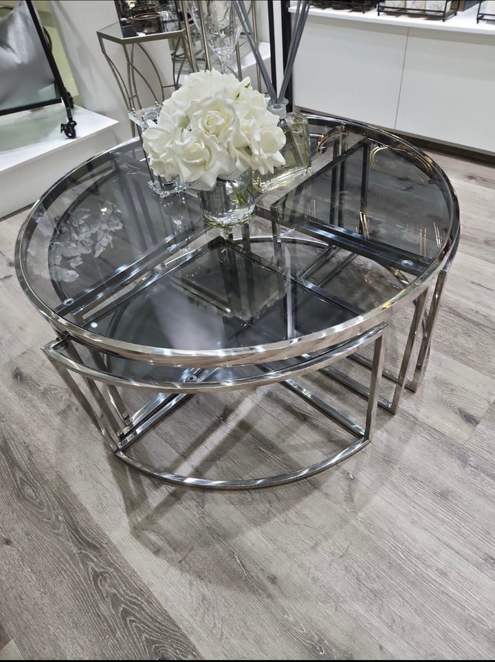 Silver Smoked Coffee Table