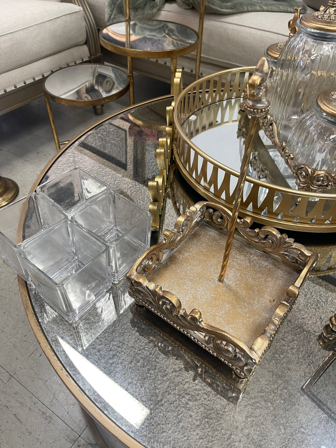 Golden Serving Platter
