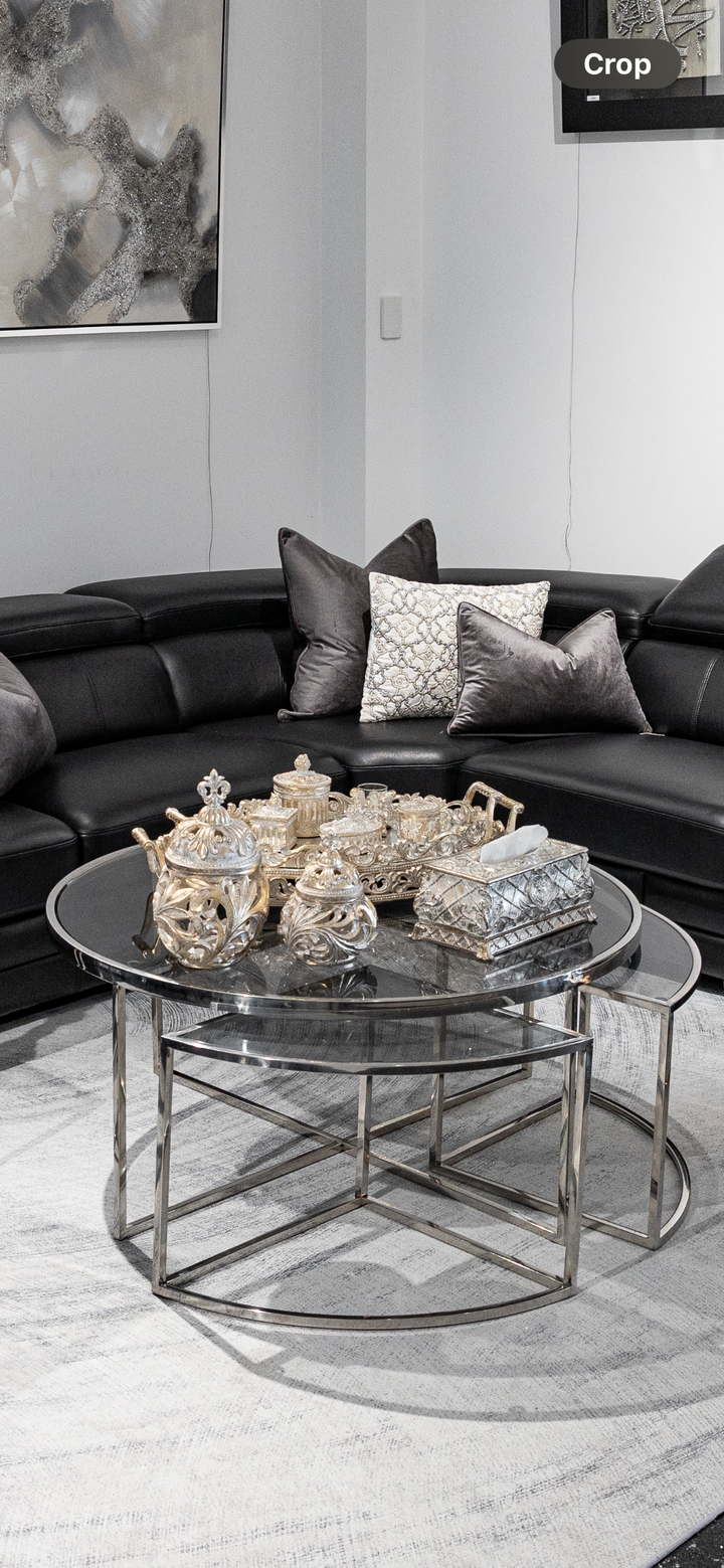 Silver Smoked Coffee Table