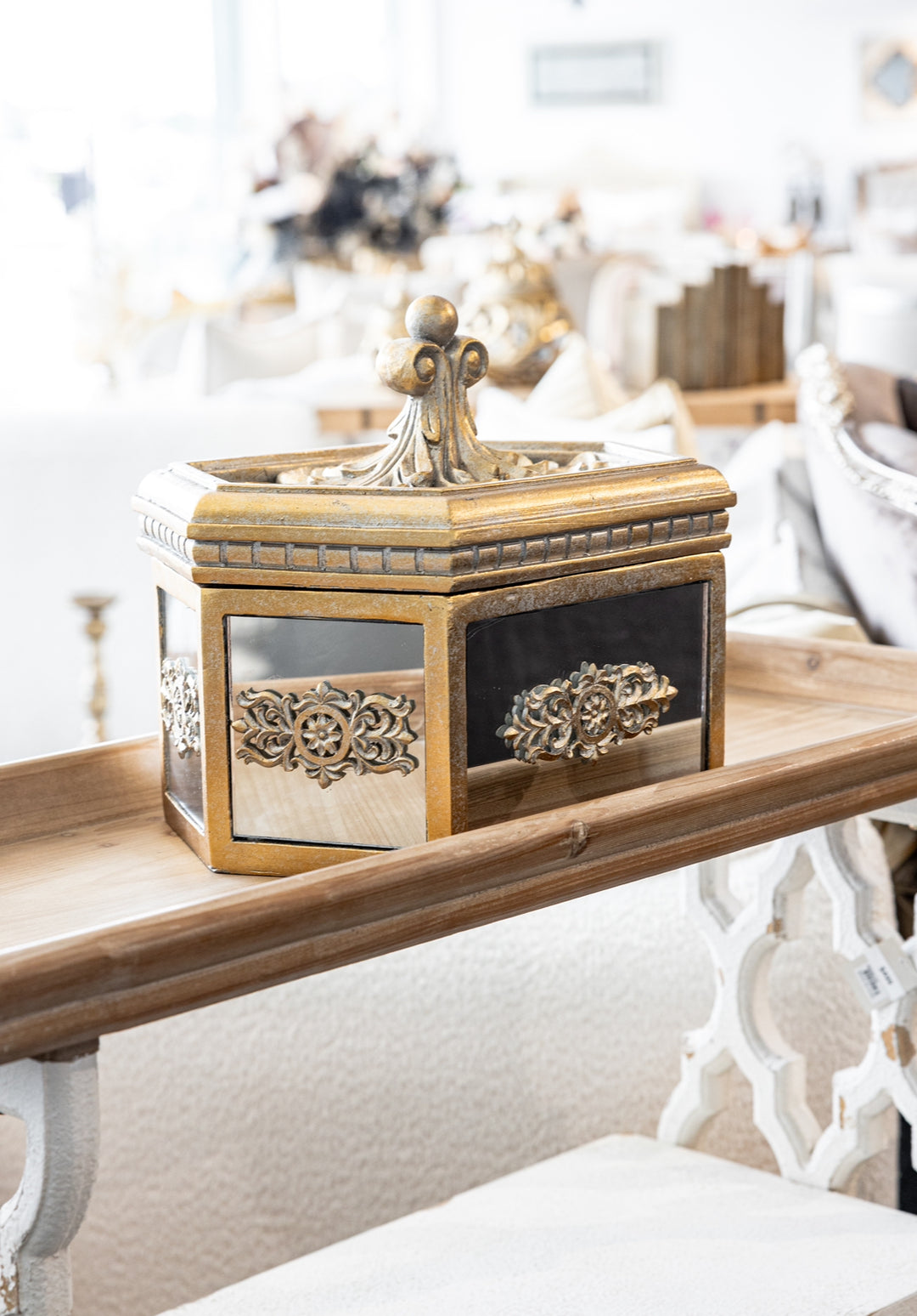 Gold Storage Box With Code Rustic Gold Storage Box – PHRONIC FURNITURE
