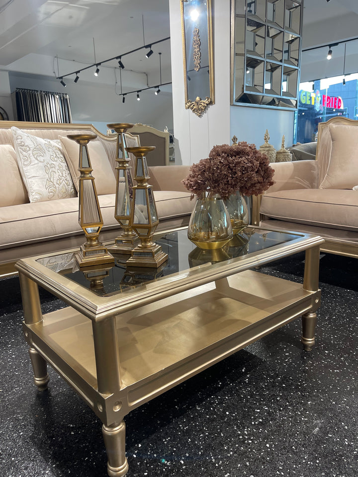 Mirrored Rustic Gold Candle Holders