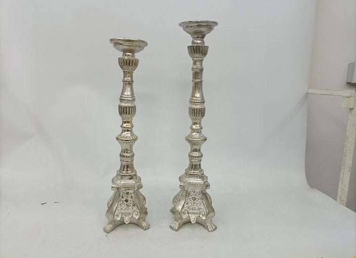 Rustic Champagne Candle Holder Set