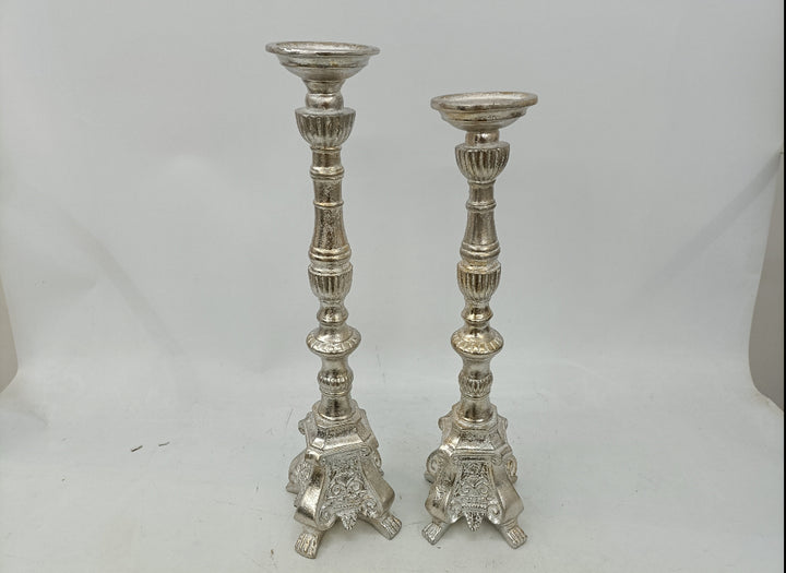 Rustic Champagne Candle Holder Set