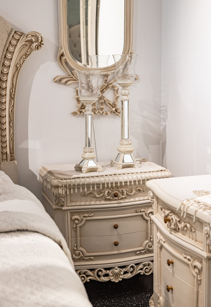 White Glass Candle Holders