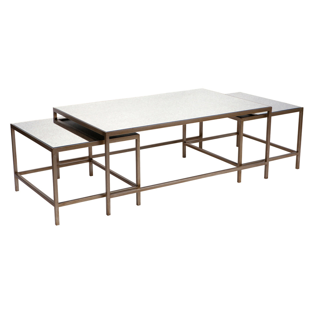 Cocktail Mirrored Nesting Coffee Tables
