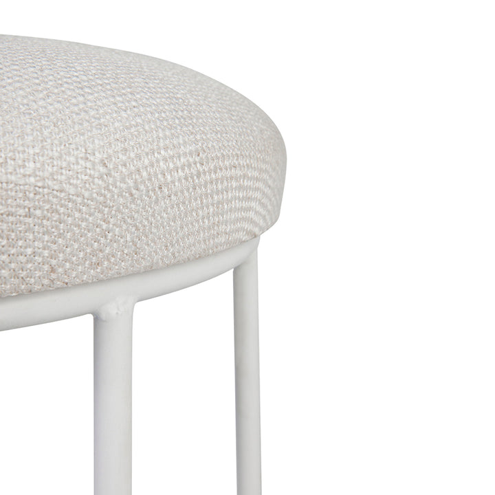 Aiden White Steel Kitchen Stool