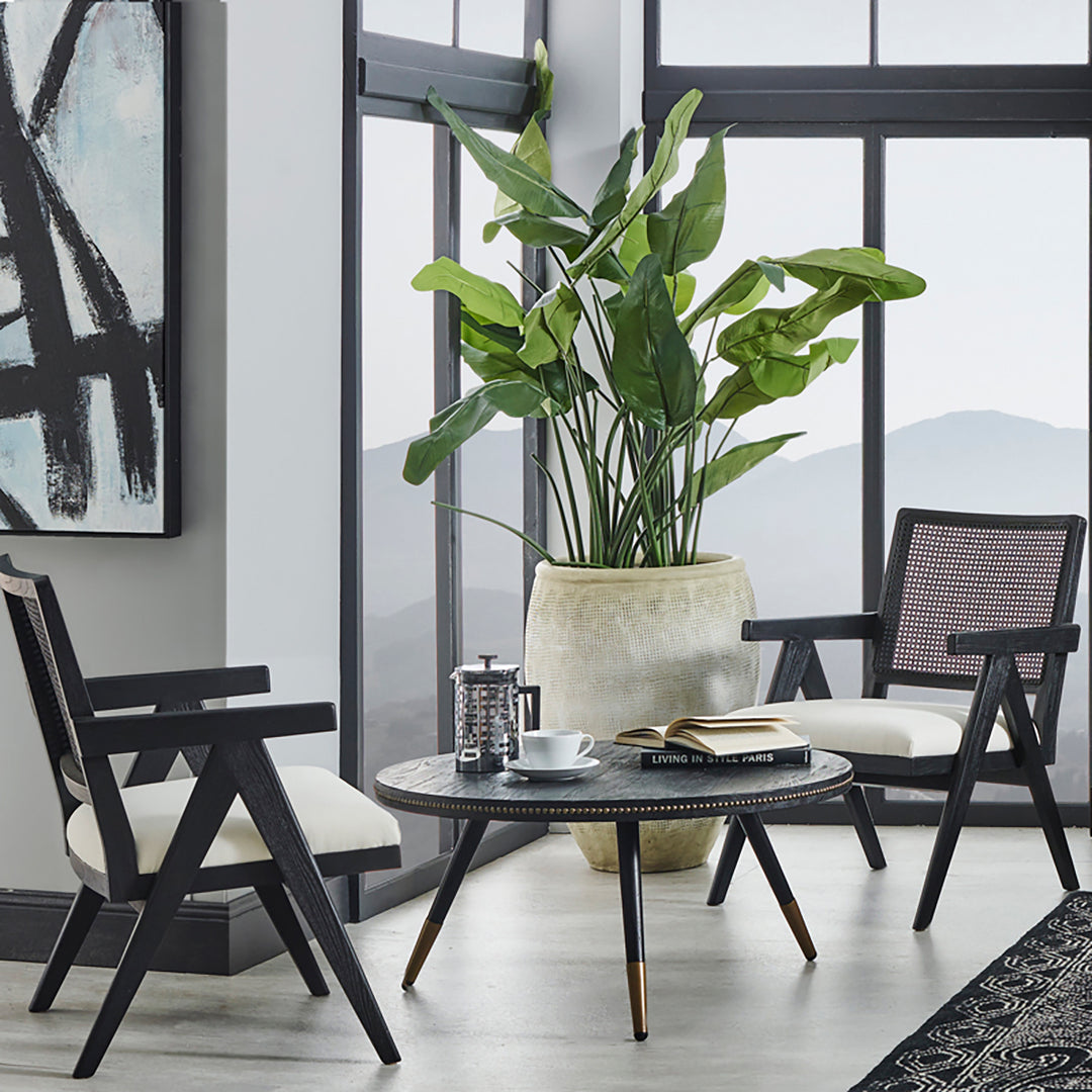 The Imperial Black Rattan Arm Chair