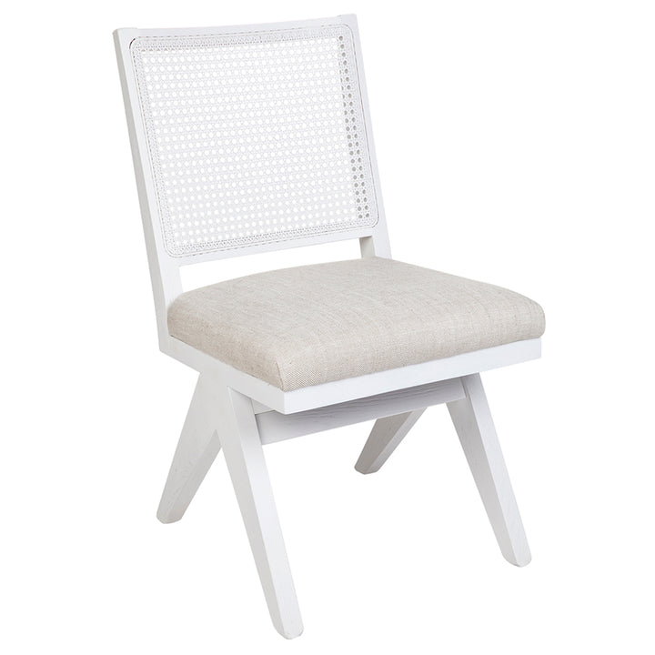 The Imperial White Rattan Dining Chair