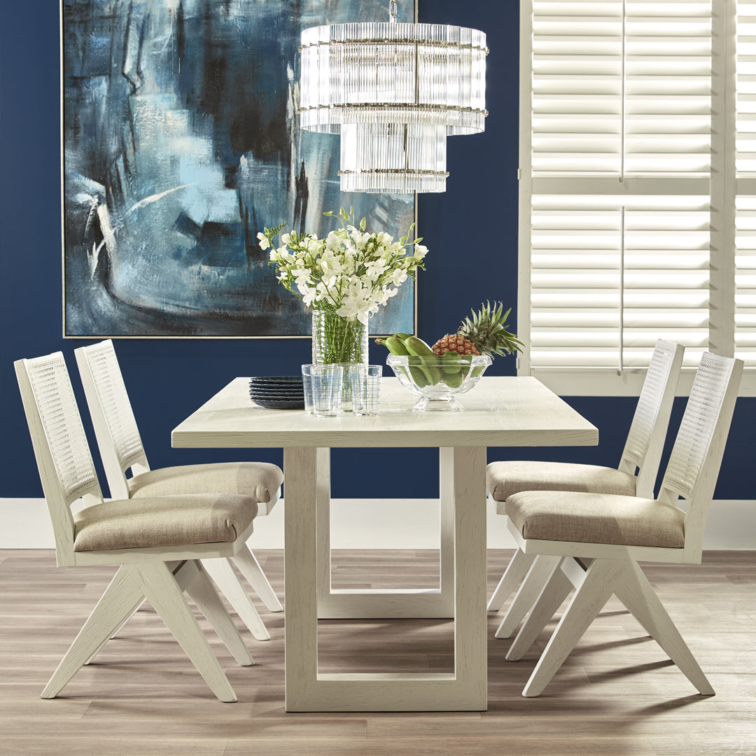 The Imperial White Rattan Dining Chair