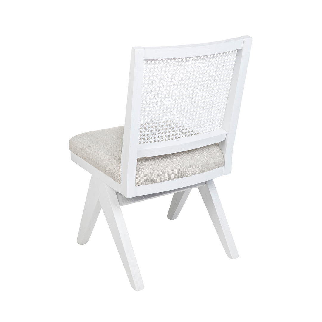 The Imperial White Rattan Dining Chair