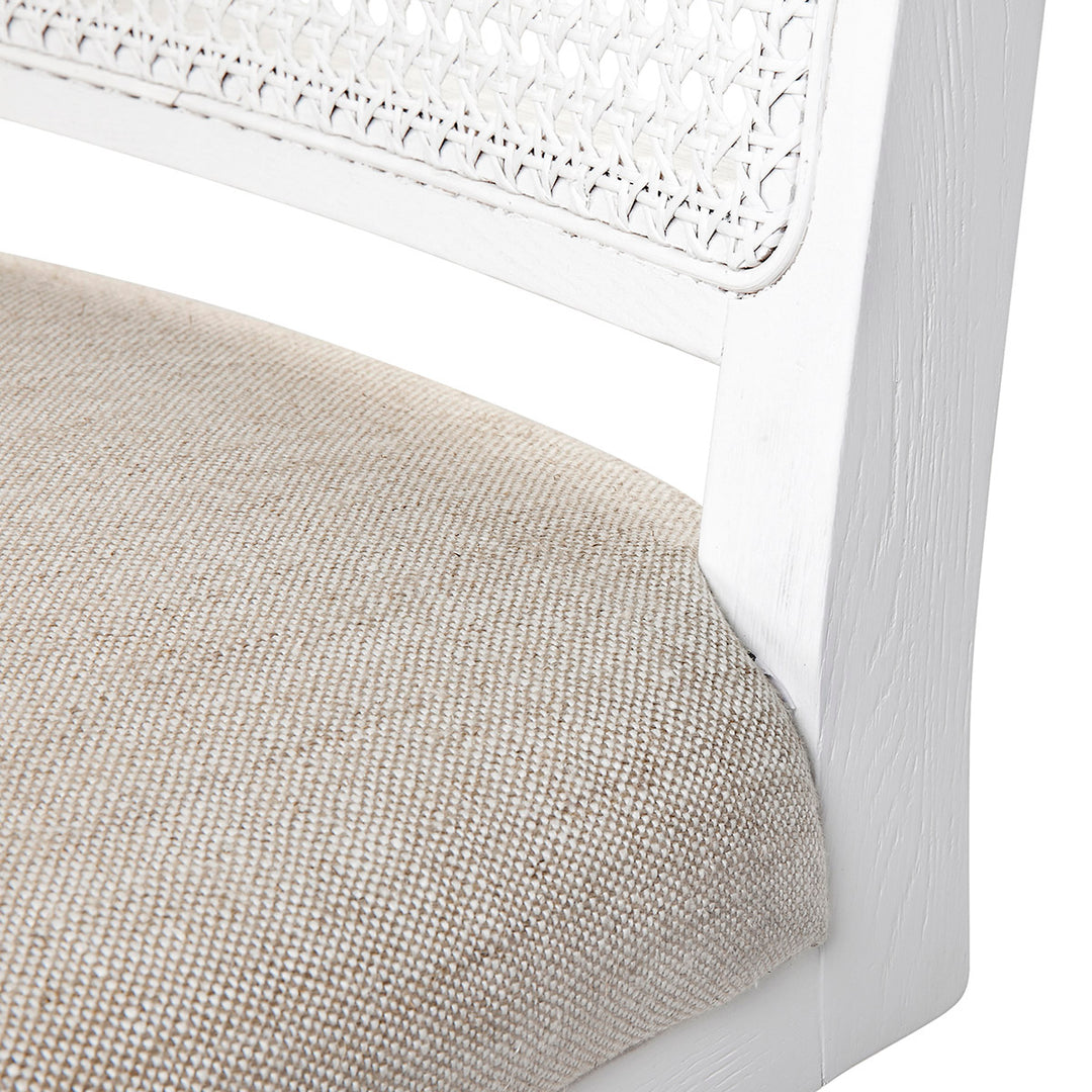 The Imperial White Rattan Dining Chair