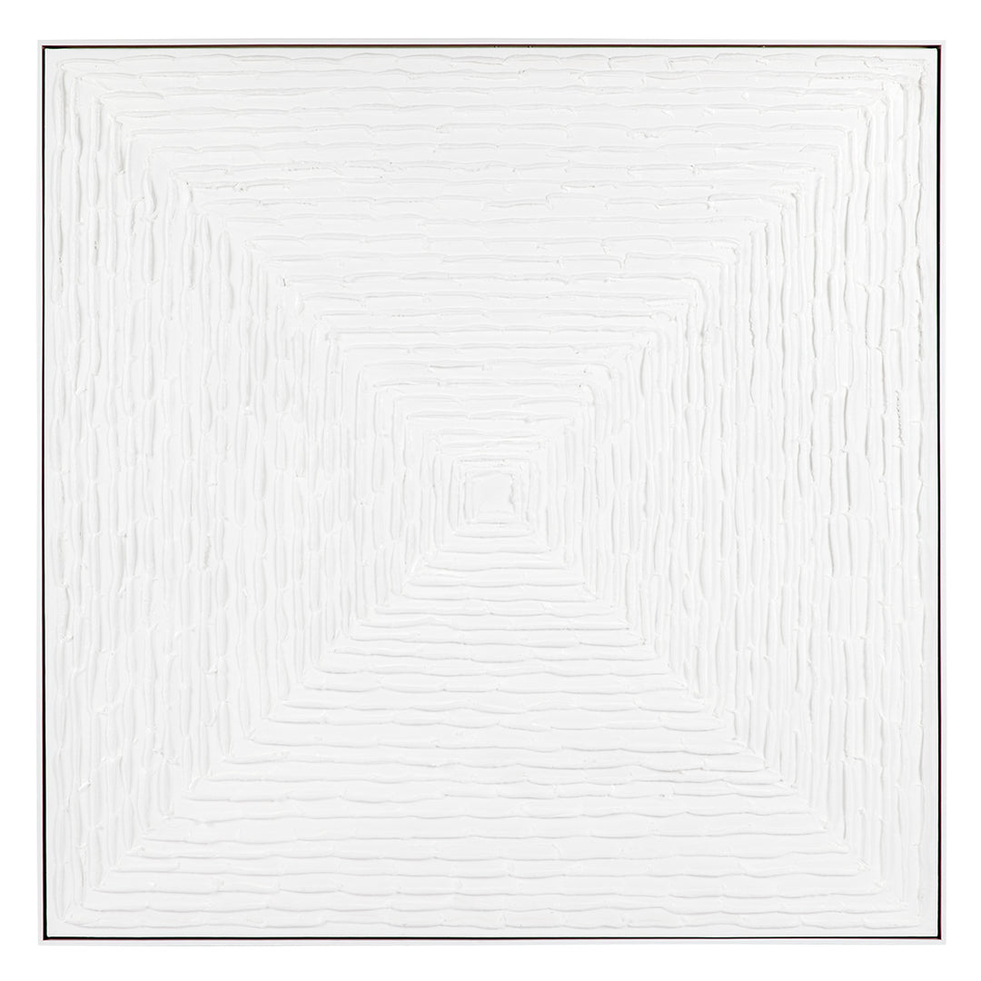 White Vortex Oil On Canvas Painting