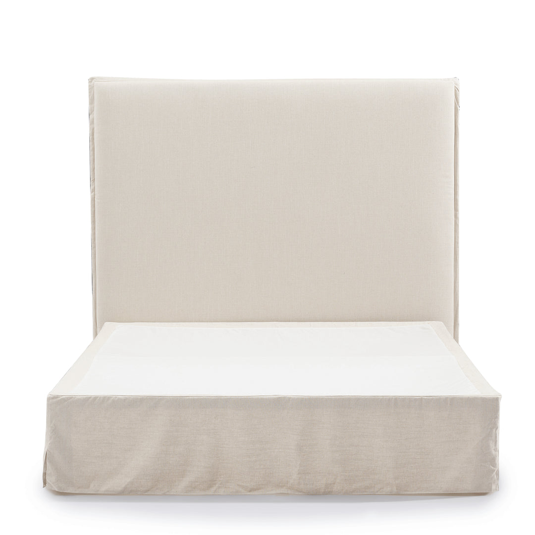 Brighton Slip Cover Queen Bedhead w Valance