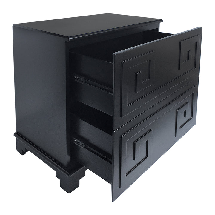 Greek Key Bedside Table