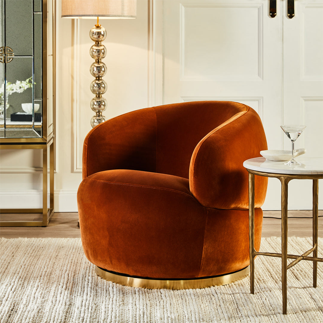 Tubby Swivel Arm Chair