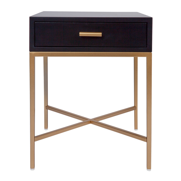 Nessa Black Bedside Table