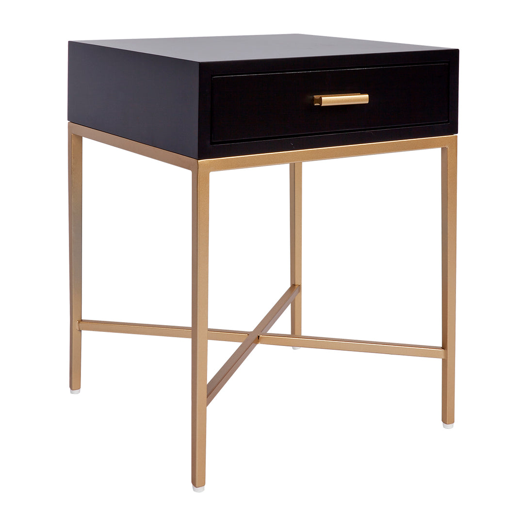 Nessa Black Bedside Table