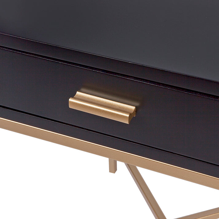 Nessa Black Bedside Table