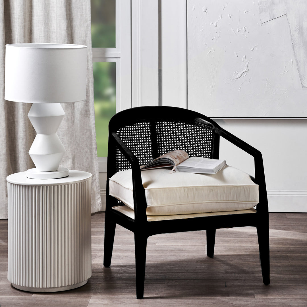 Willow Black Rattan Arm Chair