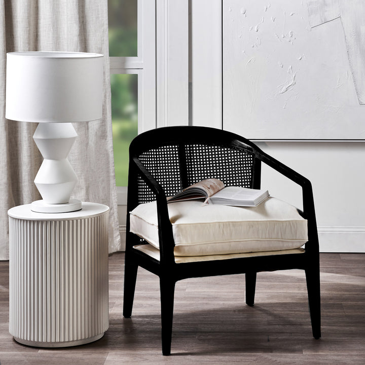Willow Black Rattan Arm Chair