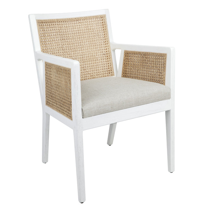 Kane White Rattan Carver Chair