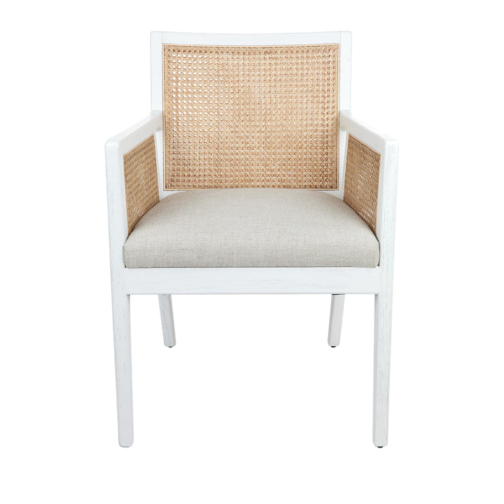 Kane White Rattan Carver Chair