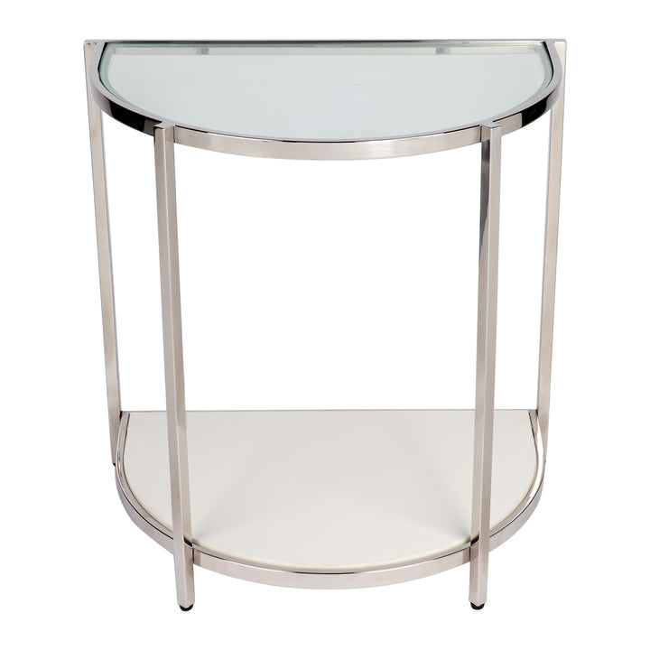Crescent Stone Side Table