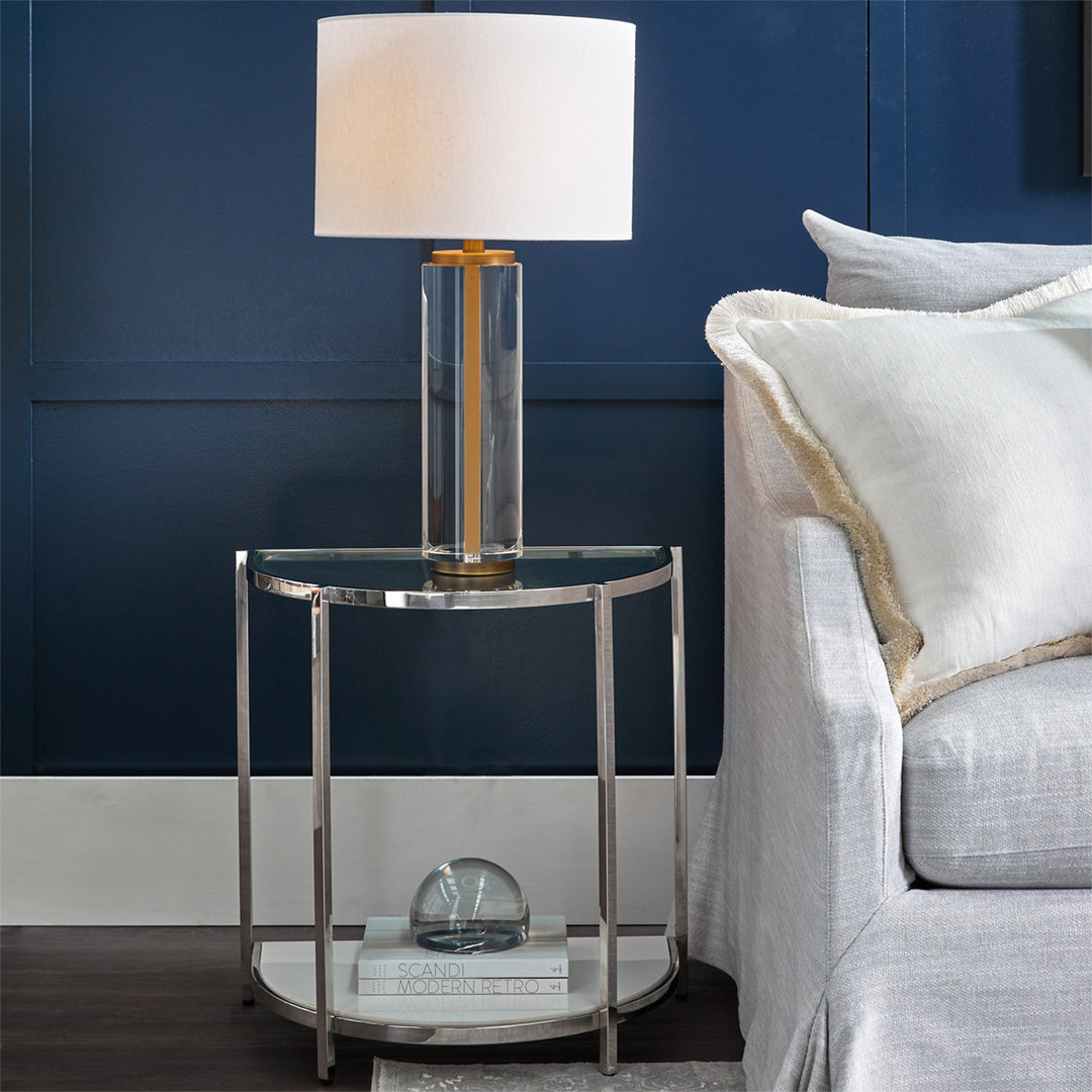 Crescent Stone Side Table