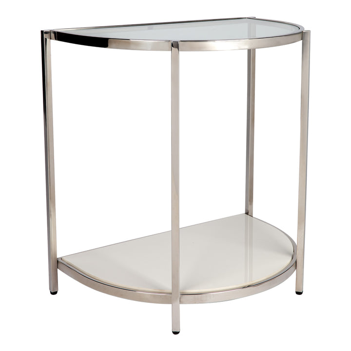 Crescent Stone Side Table