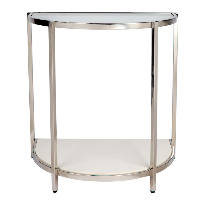 Crescent Stone Side Table