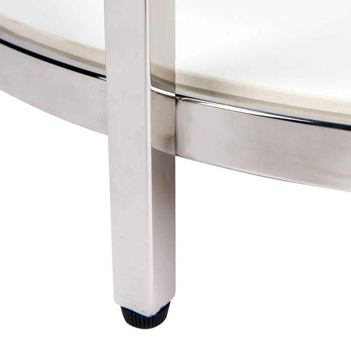 Crescent Stone Side Table