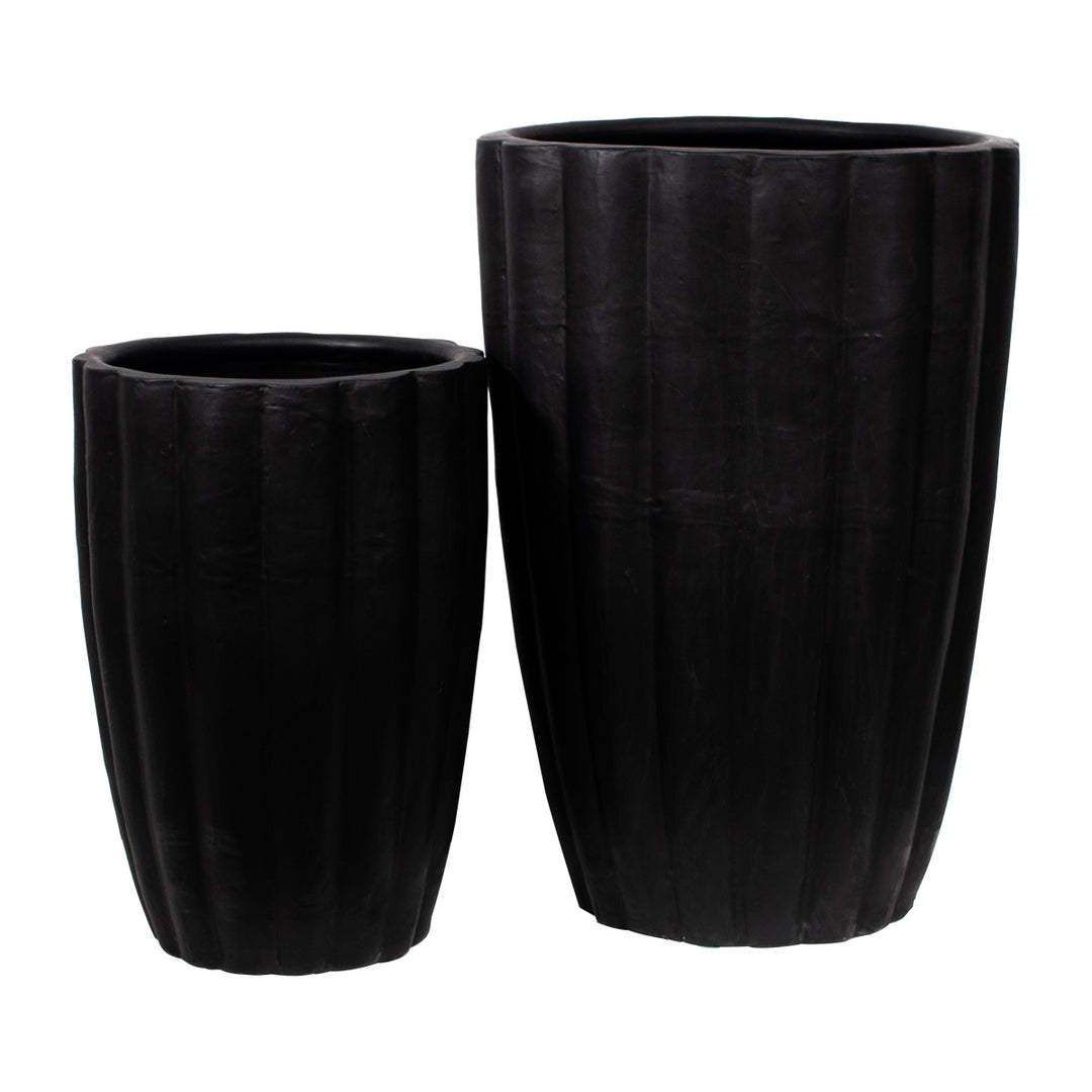 Verona Terracotta Planter Set of 2 Black