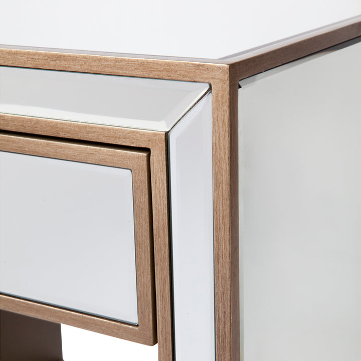 Sabrina Mirrored Bedside Table